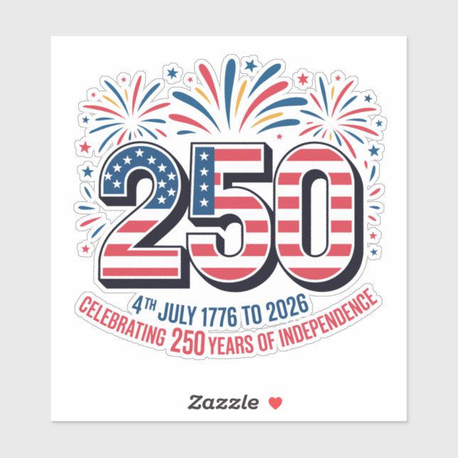 Sticker 250 Years of Independence  (Feuille)