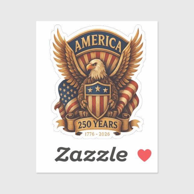 Sticker 250e anniversaire des États-Unis 1776-2026 (Feuille)