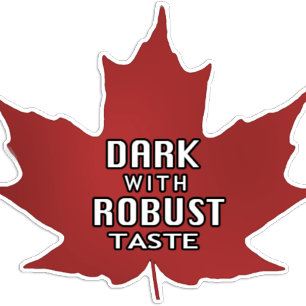Sticker 25 (3/4") Maple Leaf Grade Dark Robust Goût