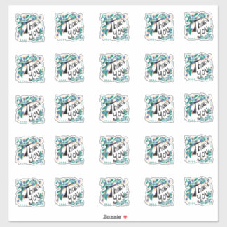 Sticker 25 Coin de fleurs Merci