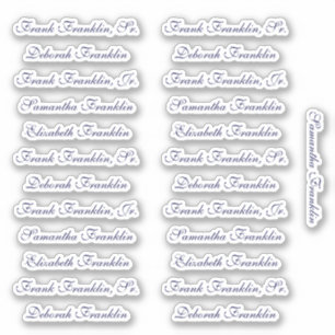 Sticker 25 Noms d'invités Calligraphie anglaise élégante N