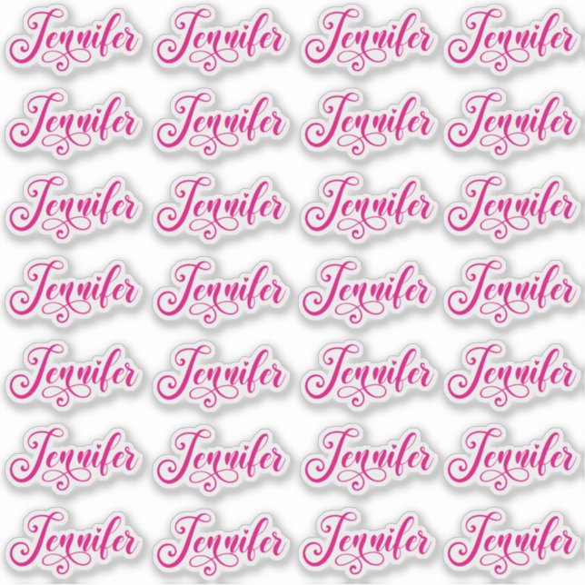 Sticker 28 Jennifer décorative rose chaud (Devant)