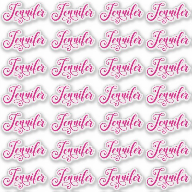 Sticker 28 Rose Chaud Décoratif Jennifer (Devant)