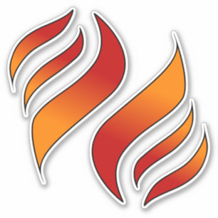 Sticker 2 Tongues de Feu ou Flammes (face gauche)