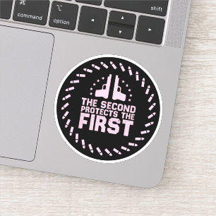 Sticker 2A Deuxième protège le premier pistolet rose de l