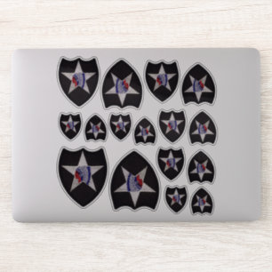 Sticker 2e division d'infanterie INF Contour à la tête ind