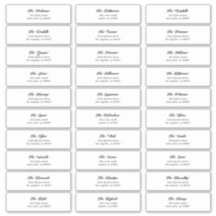 Sticker 30 Adresse de l'enveloppe de l'invité de script no