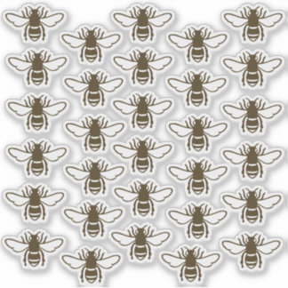 Sticker 30 Apiaire transparent Stylisé Abee Etanche