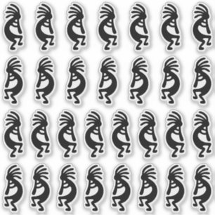 Sticker 30 Formes Kokopelli Noir Modernes