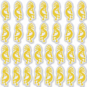 Sticker 30 Formes Kokopelli Or Modernes