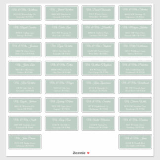 Sticker 30 Individual Wedding Guest Address Labels