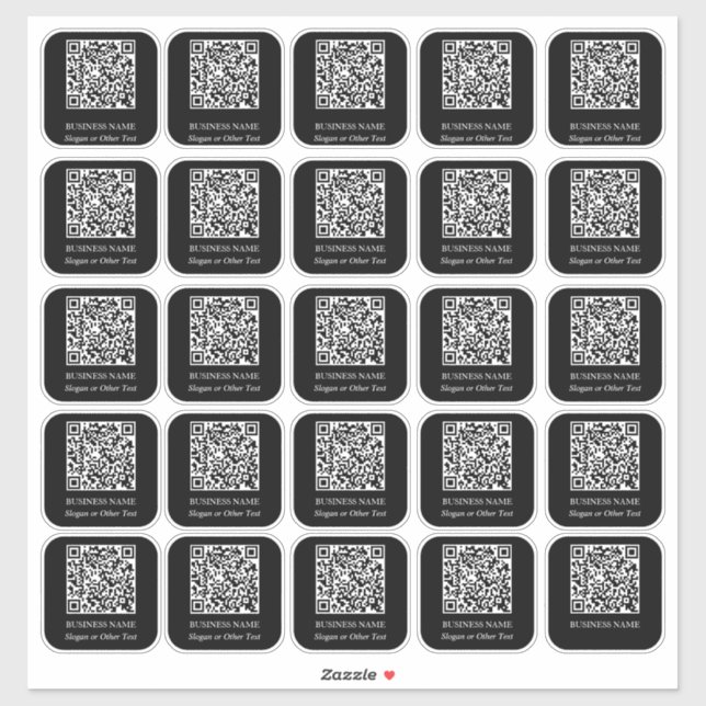 Sticker 30 Nom commercial avec code QR (Feuille)