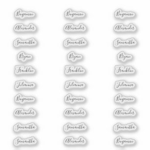 Sticker 30 Noms Individuels Moins De 1 Pouce De Large