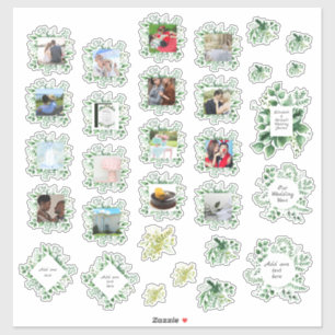 Sticker 30 x MARIAGE Journal Planificateur Greenery Texte