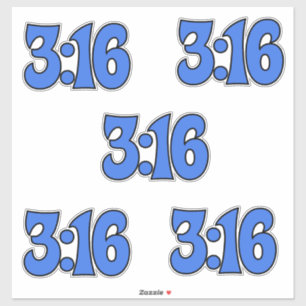 Sticker 3:16, 5 pack d'autocollants