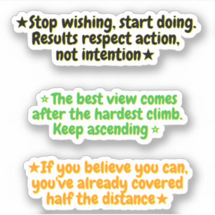 Sticker 3 citations de réussite pour les hommes (pour le t