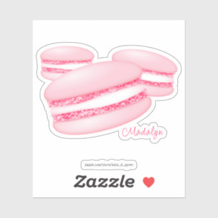 Sticker 3 macarons roses