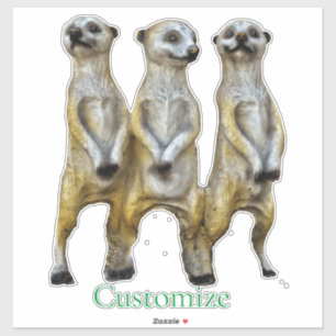 Sticker 3 Meerkats debats Thunder_Cove