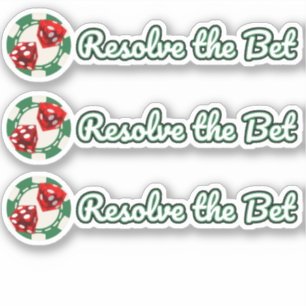 Sticker 3 - Résoudre le pari - Coupe personnalisée Vinyl