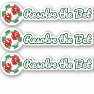 Sticker 3 - Résoudre le pari - Coupe personnalisée Vinyl