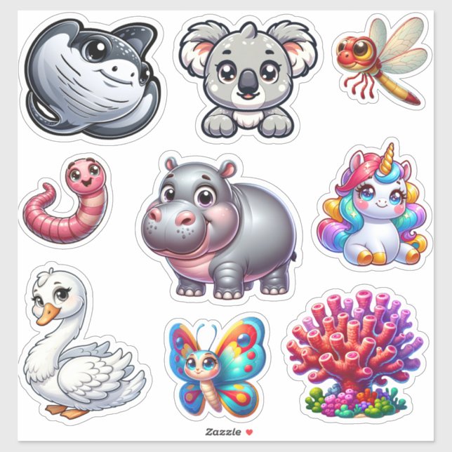 Sticker 3D Animal Wonderland (Feuille)