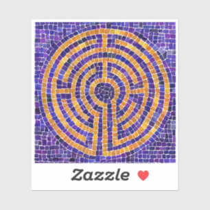 Sticker 3x3 Vinyl MOSAIC LABYRINTH