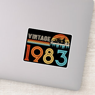 Sticker 40 ans Vintage 1983 Retro 40e anniversaire Cadeau