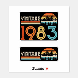 Sticker 40 ans Vintage 1983 Retro 40e anniversaire Cadeau