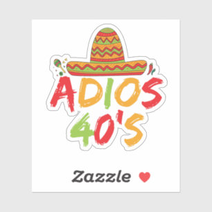Sticker 40e anniversaire de la fête mexicaine Cinco de May