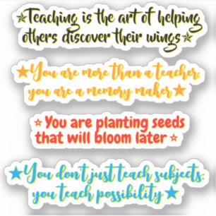 Sticker 4 Citations Inspirantes pour les Éducateurs Posi