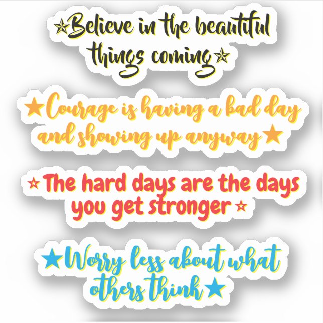 Sticker 4 Inspirational Quotes for Middle Schoolers |  (Devant)