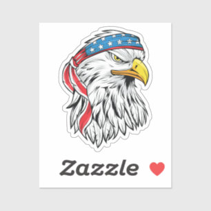 Sticker 4 juillet aigle américain
