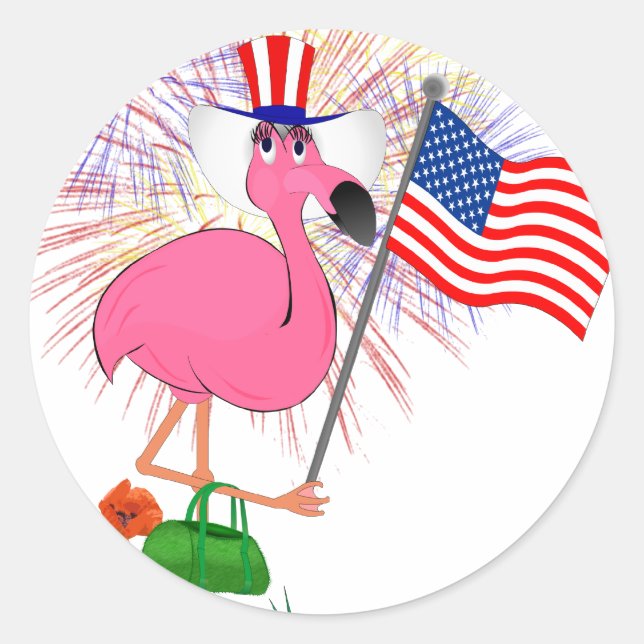 Sticker 4 juillet drôle (Devant)