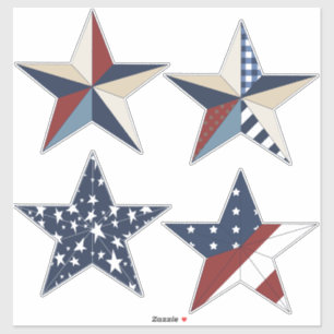 Sticker 4 juillet   Étoiles patriotiques