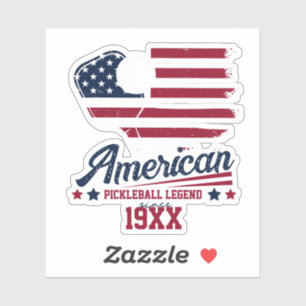 Sticker 4 juillet Pickleball USA Indépendance Jour cadeau
