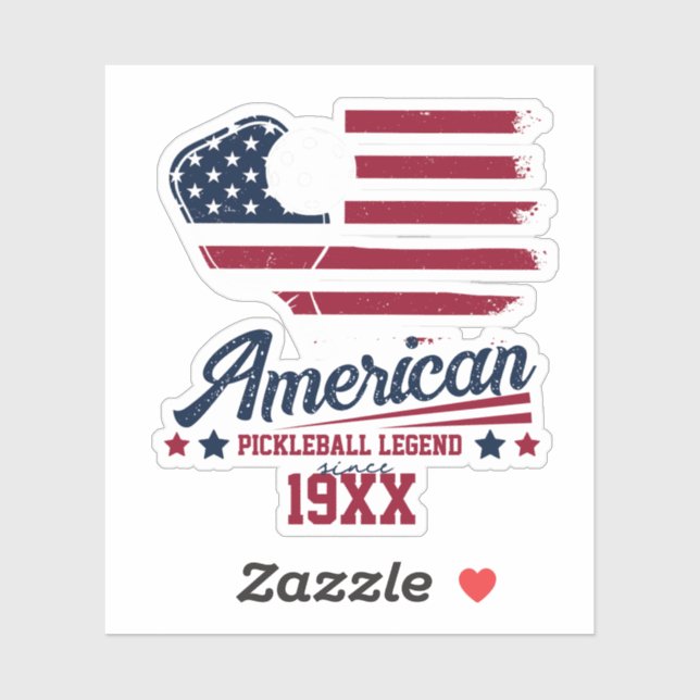 Sticker 4 juillet Pickleball USA Indépendance Jour cadeau (Feuille)