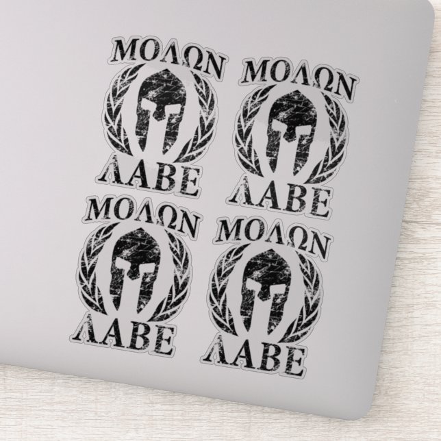 Sticker 4 Molon Labe Laurels guerriers spartiates (Détail)