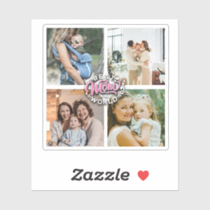 Sticker 4 Photo Collage Famille Mémoire Fête des mères