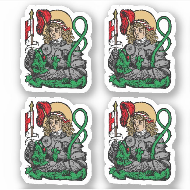 Sticker 4-up St. George et le Dragon (Nuremberg) (Devant)