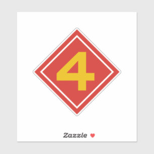 Sticker 4th Division des Marines Forces militaires des Éta