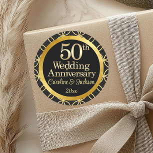 Sticker 50th Gold Mariage Anniversaire