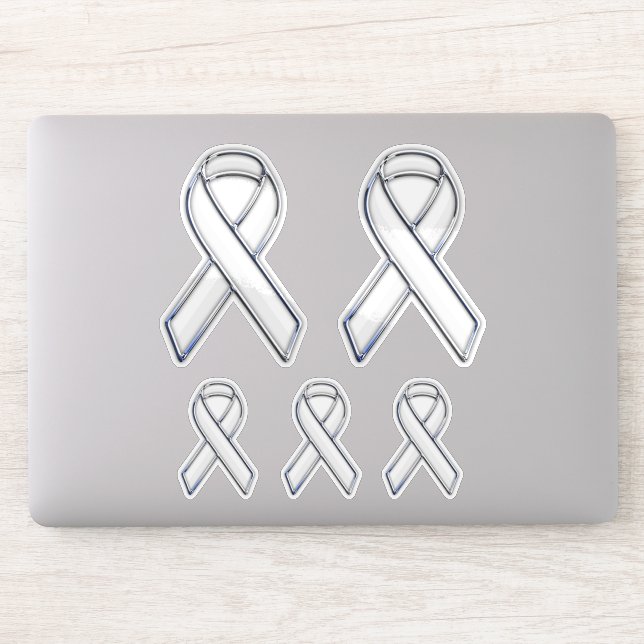 Sticker 5 Chrome Style Impression Ruban de Sensibilisation (Ordinateur)