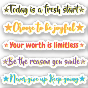 Sticker 5 citations édifiantes   Motivation et Inspiration