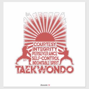 Sticker 5 Ténets De Taekwondo