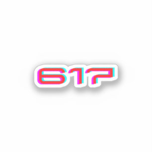 Sticker 617 • Boston Massachusetts