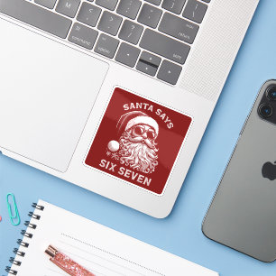 Sticker 67 Meme Drôle Santa Dit Six Sept Noël