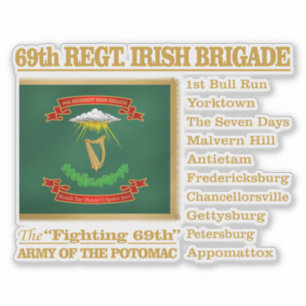 Sticker 69e régiment, brigade irlandaise (BH)