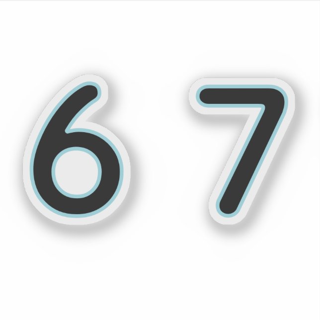 Sticker 6 7 Six Seven Épique  (Devant)
