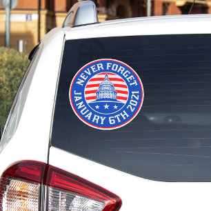 Sticker 6 janvier 2021 N'oubliez jamais 1/6/21 anti-trump