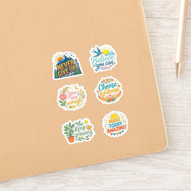 Sticker +6 (Mentalité de Croissance) Motivation & Encourag (Growth mindset stickers for kids, Cute planner affirmation stickers,)